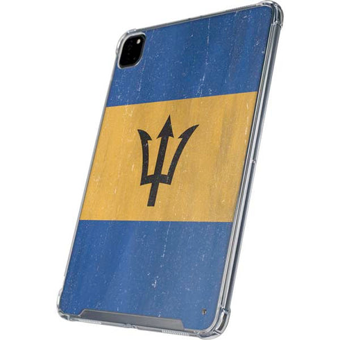 Barbados Flag Distressed iPad Pro 12.9in (2020) Clear Case