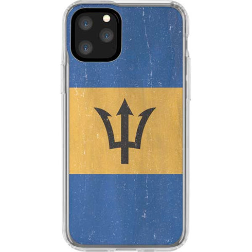Barbados Flag Distressed iPhone 11 Pro Clear Case