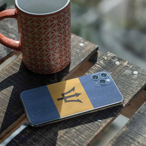Barbados Flag Distressed iPhone 11 Pro Max Skin