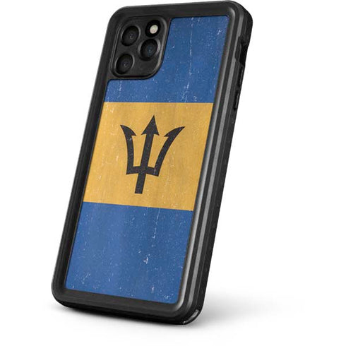 Barbados Flag Distressed iPhone 11 Pro Max Waterproof Case