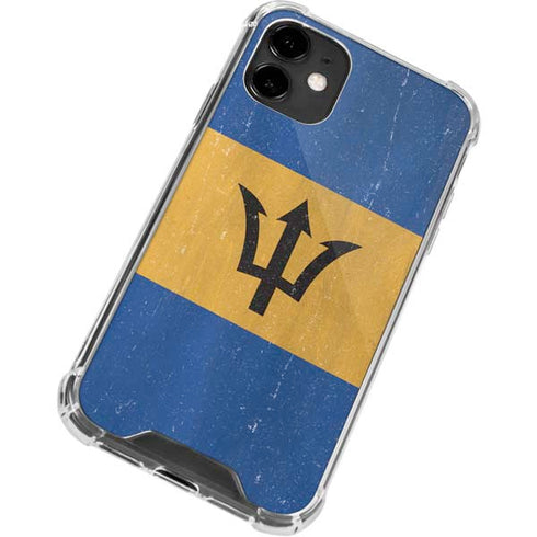 Barbados Flag Distressed iPhone 12 Mini Clear Case