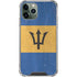Barbados Flag Distressed iPhone 12 Pro Clear Case