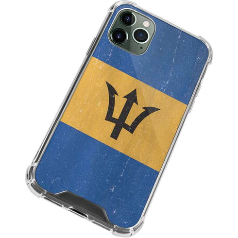 Barbados Flag Distressed iPhone 12 Pro Clear Case