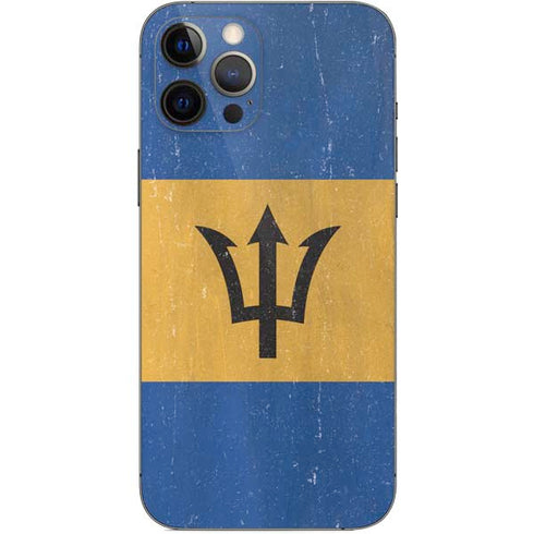 Barbados Flag Distressed iPhone 12 Pro Max Skin