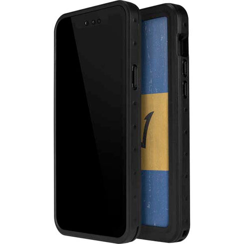 Barbados Flag Distressed iPhone 12 Pro Waterproof Case