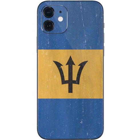 Barbados Flag Distressed iPhone 12 Skin