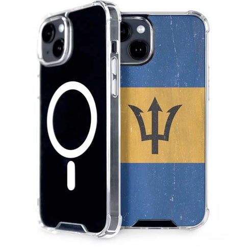 Barbados Flag Distressed iPhone 13 MagSafe Case