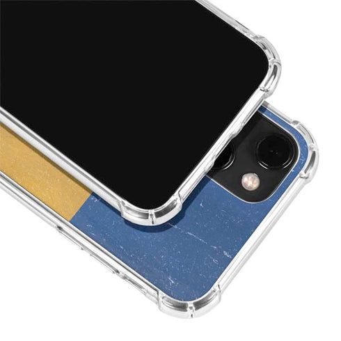 Barbados Flag Distressed iPhone 13 Mini Clear Case