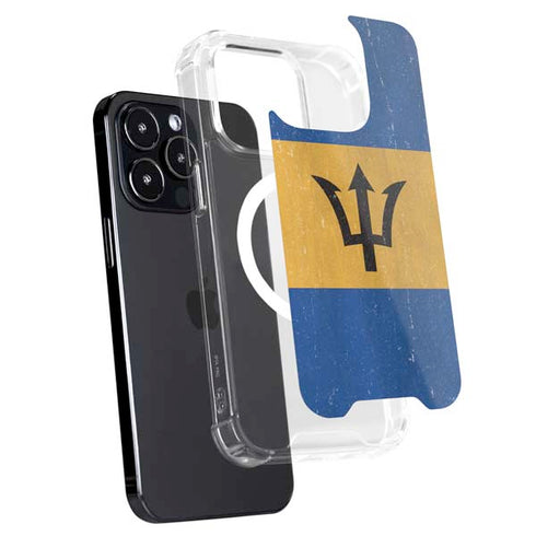 Barbados Flag Distressed iPhone 13 Pro Max MagSafe Case