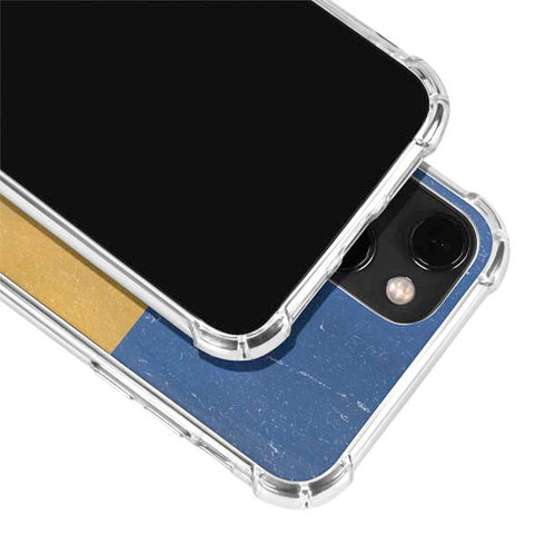 Barbados Flag Distressed iPhone 15 Plus Clear Case