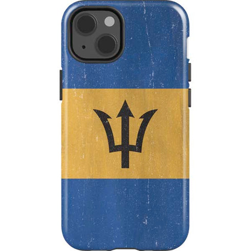 Barbados Flag Distressed iPhone 15 Impact Case