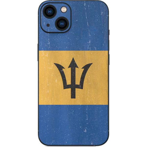 Barbados Flag Distressed iPhone 14 Plus Skin