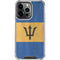 Barbados Flag Distressed iPhone 15 Pro Clear Case