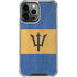 Barbados Flag Distressed iPhone 14 Pro Max Clear Case