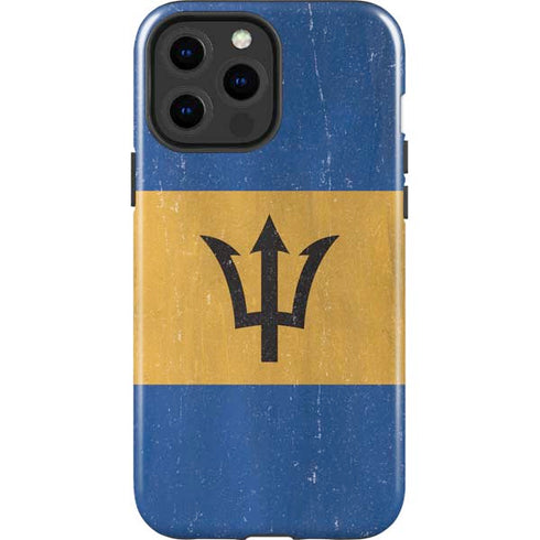 Barbados Flag Distressed iPhone 14 Pro Max Impact Case
