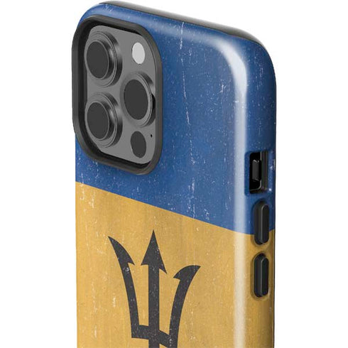 Barbados Flag Distressed iPhone 15 Pro Max Impact Case
