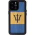Barbados Flag Distressed iPhone 14 Pro Max Waterproof Case