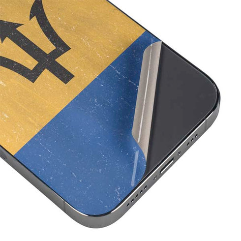 Barbados Flag Distressed iPhone 14 Pro Skin