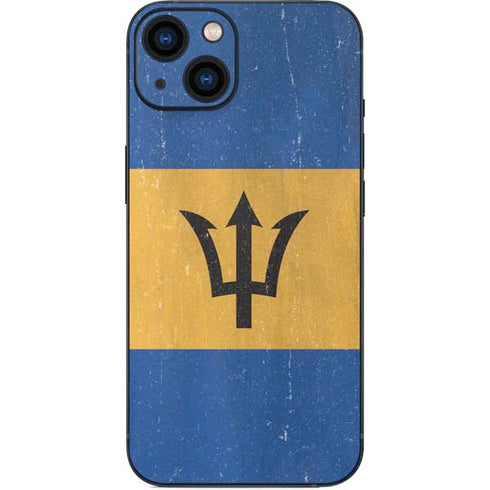 Barbados Flag Distressed iPhone 14 Skin
