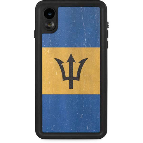 Barbados Flag Distressed iPhone XR Waterproof Case
