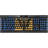 Barbados Flag Distressed K95 RGB PLATINUM Mechanical Gaming Keyboard Skin