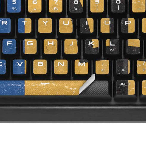 Barbados Flag Distressed K95 RGB PLATINUM Mechanical Gaming Keyboard Skin