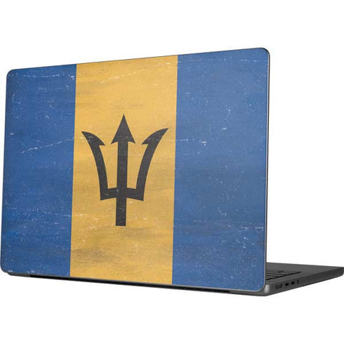 Barbados Flag Distressed MacBook Pro 14in (2021-24) Skin