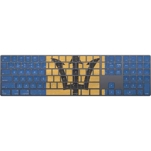 Barbados Flag Distressed Magic Keyboard with Numeric Keypad Skin