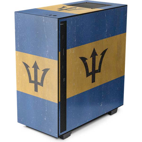 Barbados Flag Distressed NZXT H510 Compact ATX Mid-Tower Case Skin