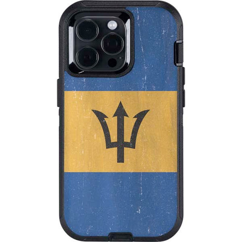 Barbados Flag Distressed Otterbox Defender iPhone Skin