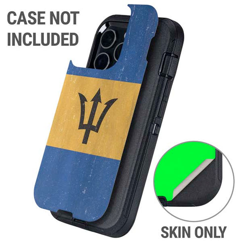 Barbados Flag Distressed Otterbox Defender iPhone Skin