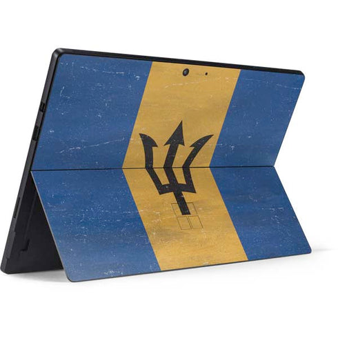 Barbados Flag Distressed Surface Pro 7 Skin