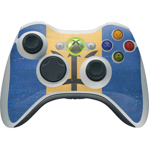 Barbados Flag Distressed Xbox 360 Wireless Controller Skin