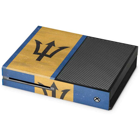 Barbados Flag Distressed Xbox One Console Skin