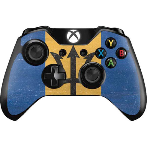 Barbados Flag Distressed Xbox One Controller Skin