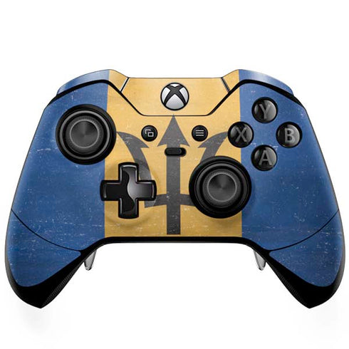 Barbados Flag Distressed Xbox One Elite Controller Skin