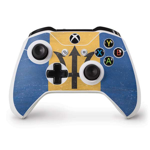 Barbados Flag Distressed Xbox One S Controller Skin
