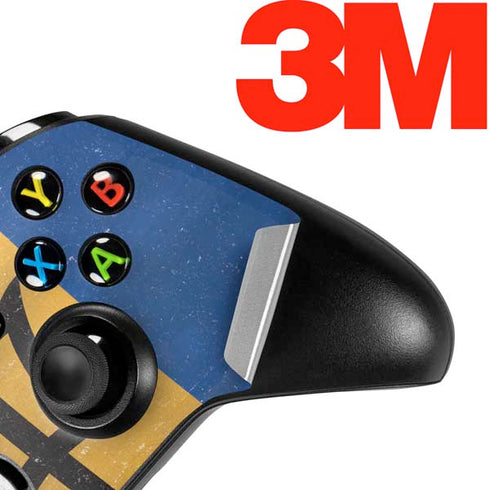 Barbados Flag Distressed Xbox One X Controller Skin