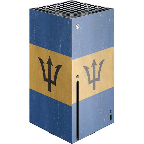 Barbados Flag Distressed Xbox Series X Console Skin