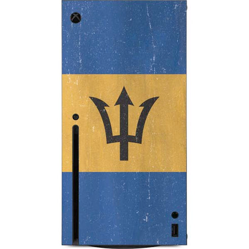 Barbados Flag Distressed Xbox Series X Console Skin