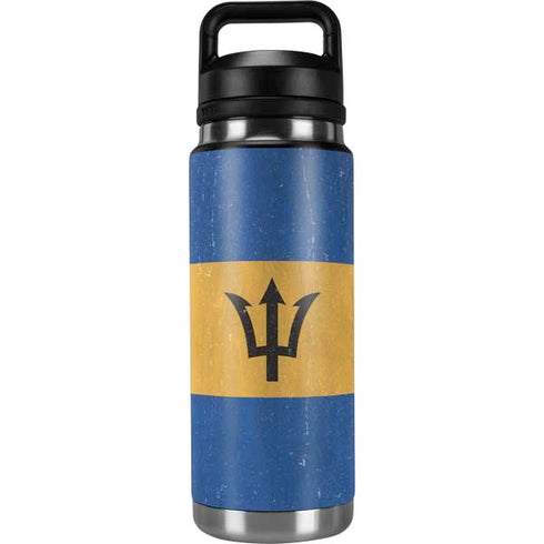 Barbados Flag Distressed YETI Rambler 26oz Bottle Skin