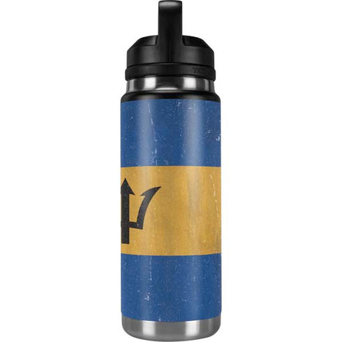 Barbados Flag Distressed YETI Rambler 26oz Bottle Skin