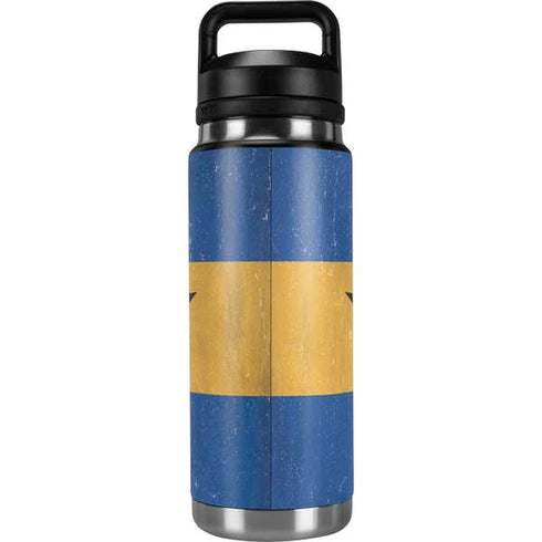 Barbados Flag Distressed YETI Rambler 26oz Bottle Skin