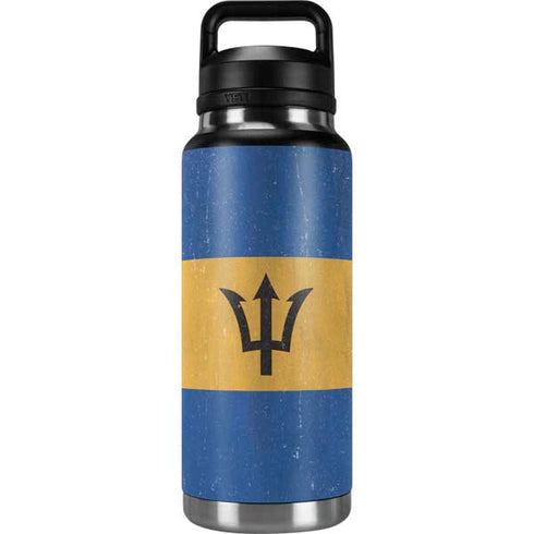 Barbados Flag Distressed YETI Rambler 36oz Bottle Skin