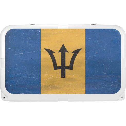 Barbados Flag Distressed YETI Tundra 45 Hard Cooler Skin