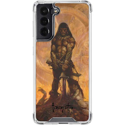 Frazetta Barbarian Galaxy S22 Clear Case