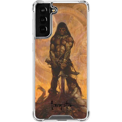 Frazetta Barbarian Galaxy S22 Plus Clear Case