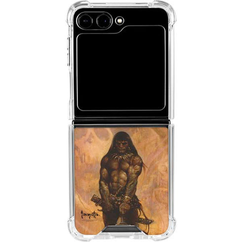 Barbarian by Frazetta Galaxy Z Flip5 5G Clear Case
