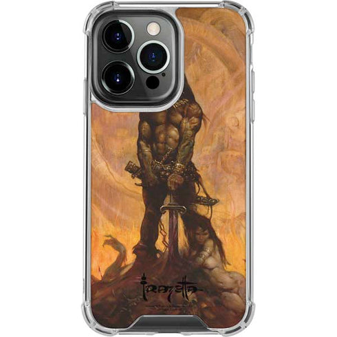 Frazetta Barbarian iPhone 14 Pro Clear Case