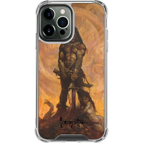 Frazetta Barbarian iPhone 14 Pro Max Clear Case
